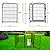 Getlay Tall Garden Fence Animal Barrier,Wide Gate Low Threshold Fence Panels, 48in(H) 4 Panels Total 8.9 Ft(L) Flower Bed Fencing, Heavy Metal Dog Fence Outdoor for Yard
