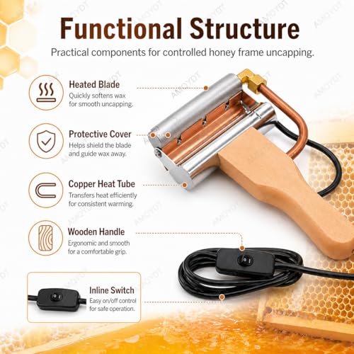 Cuchillo eléctrico para uncapping de miel con mango antideslizante miniatura 3