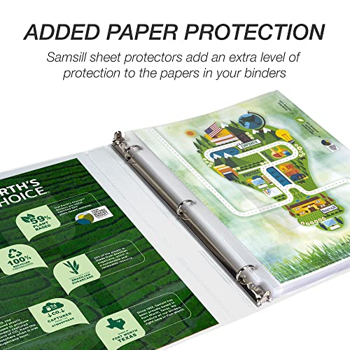 Image of Samsill Plant-Based 0.5 Inch Durable Round Ring, View Binder, Eco-Friendly, USDA Certified Biobased, 6 Pack, White