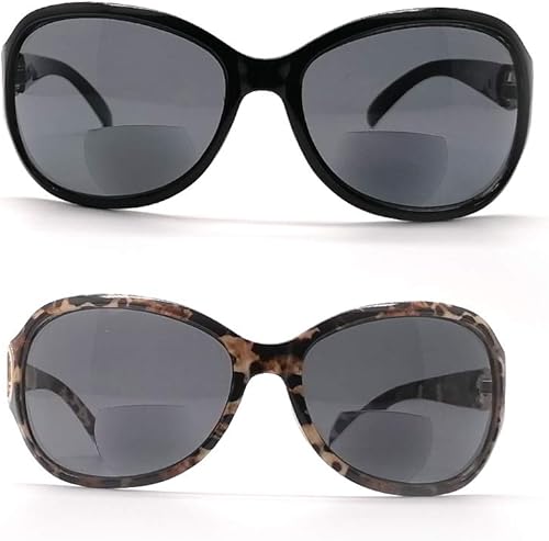 Miniatura 5 de 2 pares de lentes de sol de lectura bifocales para mujer, protección UV vintage