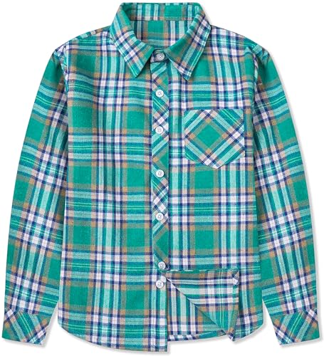 Image of SANGTREE Long Sleeved Flannel Shirt Button Down Plaid Shirts