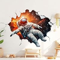 Wall Sticker for Bedrooms, Galaxy Wallpaper Kids Boys Space Bedroom Wall Decals