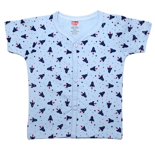 Image of LuvLap Baby Boys & Girls Regular Fit 100% Cotton Half Sleeve Jhabla
