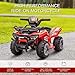 Aosom Kids ATV Four Wheeler Ride on Car, Motorized Quad, 6V Battery Powered Electric Quad with Songs for 18-36 Months, Black