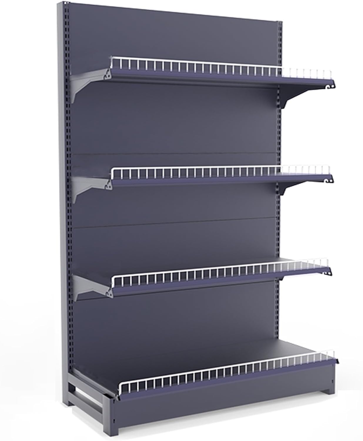 Store Display Gondola Shelving, 4 Shelves Retail Gondola Shelving Wall Display Rack - Supermarket Shelves, for Convenience Grocery Office Supply Or Liquor Stores(93 * 165cm/36.6 * 64.9in)