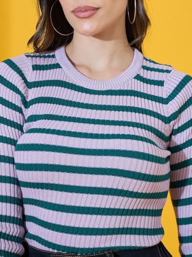 Image of 98 Degree North Women Round Neck Sweater-G1579-L.Camel
