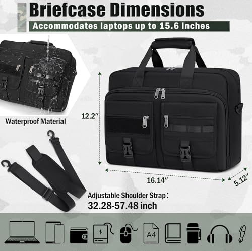 RAINSMORE Tactical Laptop Briefcase