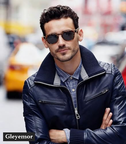 Image of Gleyemor Stylish Retro Sunglasses for Men Women Fashion Vintage Square Sunglasses UV400 Protection Shades