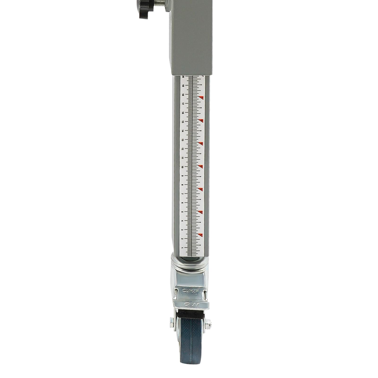 Table à rouleaux réglable, longueur réglable (46 à 130 cm) et hauteur (50 à 80 cm), 50 kg, 4 roues universelles avec freins