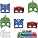 Procos- Mascherine Sagomate in Carta PJ Masks, 6 Pezzi, Multicolore, taglia unica, 89351