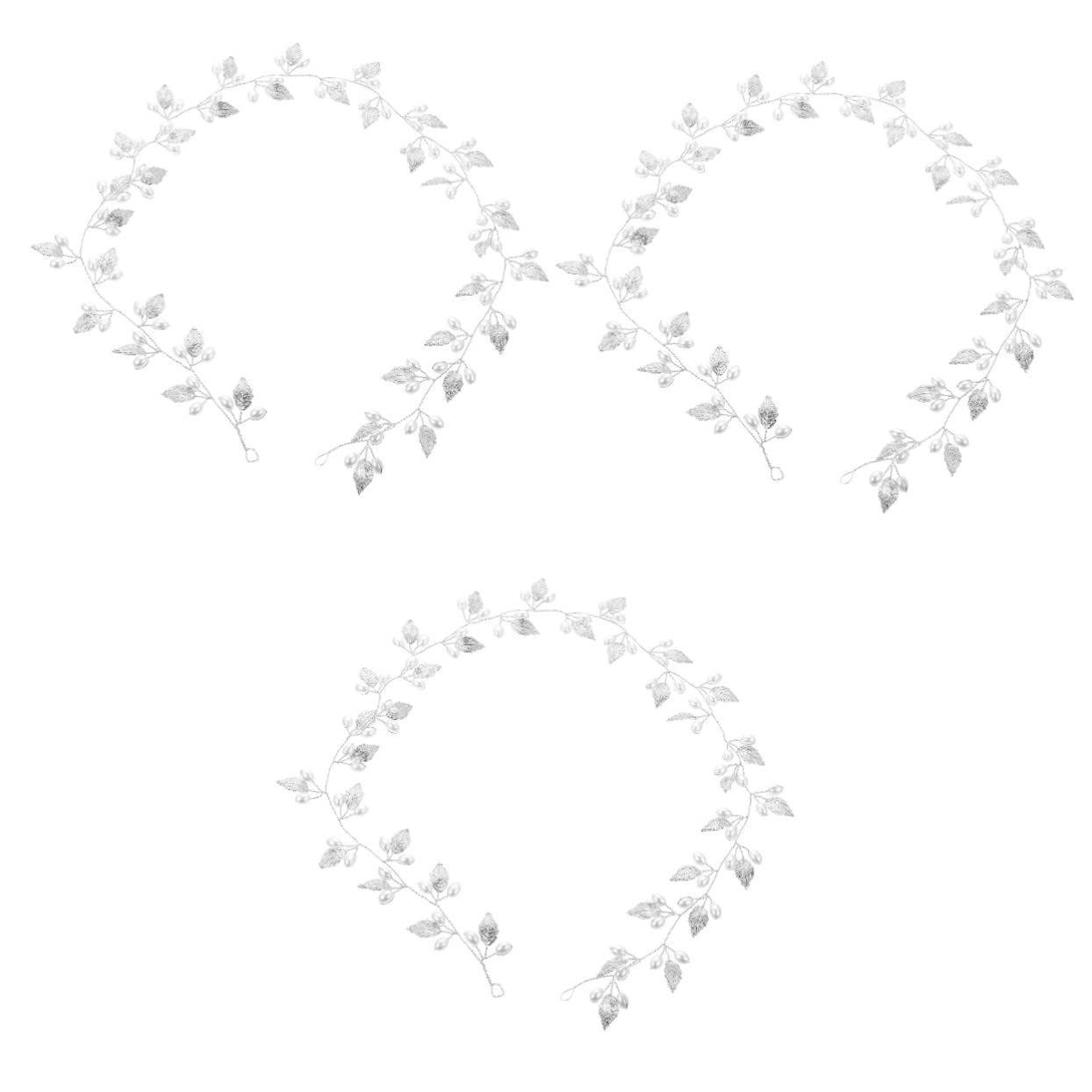 Healeved 3piezas Diadema De Novia y Perlas Accesorio De Cabello Para Bodas Para Estilos De Novia y Temas De Boda Para Fiestas y Celebraciones