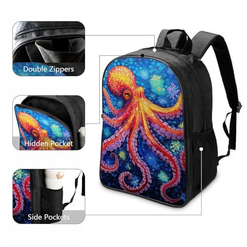 Mochila pequeña para niñas con pulpo 3D que alegra sus días de preescolar 3