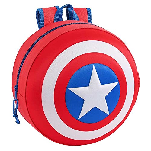 Mochila 3D Redonda Capitan America  310x100x310 mm