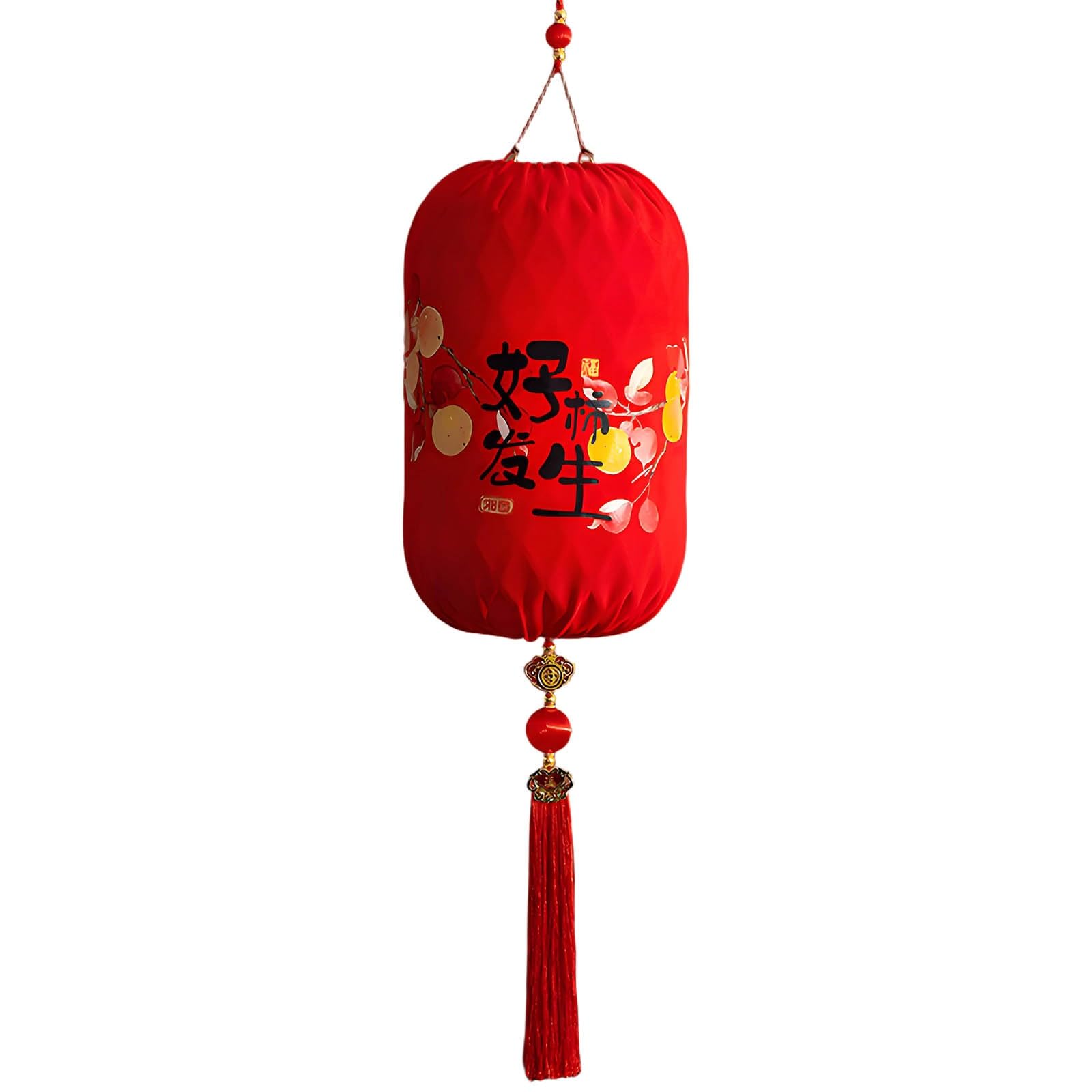 SBZIOJHDR Chinese-style lanterns, Exquisite Red Lantern, Durable Embroidered, Chinese Snake Year Lanterns(D,9in)