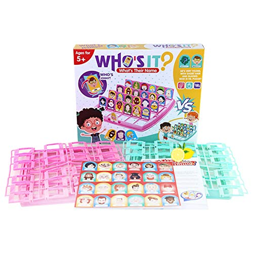 Preisvergleich Produktbild Wer ist es Lustiges Ratespiel, Brettspiel, Interaktives Ratespiel, Desktop-Freizeitspiel, Lernspiel für Kleinkinder, Familien-Ratespiele, Rot und Blau