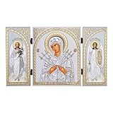 NKlaus - Gottesmutter der Sieben Pfeile - Ikone Triptychon Christlich Reise Altar 16898