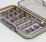Outdoor Planet 24 Favorite Dry Fly Fishing Flies Assortment | Waterproof Fly Box | Adams, Parachute