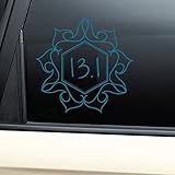Nashville Decals 13.1 Half Marathon Floral Flower Vinyl Decal Laptop Car Truck Bumper Window Sticker - Teal