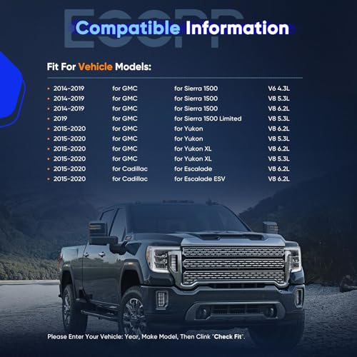 Image of ECCPP A /C Compressor with Clutch 2014-2019 Fit for Chevrolet Silverado 1500 2500 4.3L 5.3L 6.2L 2014-2019 Fit for GMC Sierra 1500 6.2L AC Compressor