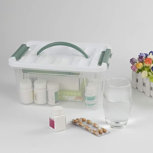 Miniatura 5 de Saedy Contenedorescontenedores de plástico transparente, caja de almacenamiento multiusos de 6 cuartos de galón, juego de 2