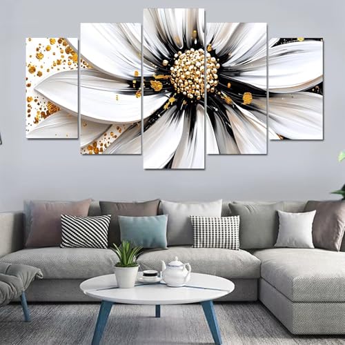 Fleur diamond painting 5D Mefooge pour décoration de salon - 2