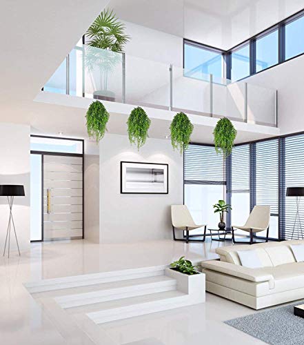 Artificial Hanging Vine, Weeping Willow Plastic Plants Greenery Leaves Fake Plant Faux Ivy Garland Uv Resistant For Indoor Outdoor Garden Door Wall Baskets Wedding Party Table Decor Decoration - 6 Pcs #TOP4