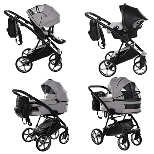 Kinderwagenset babyzitje 3 in 1 Isofix 4 in 1 selecteerbaar Junama Air by SaintBaby Stone 02 3in1 met babyzitje - Afbeelding 4