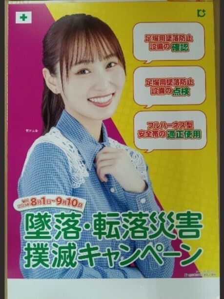Amazon.co.jp: /39〜菅井友香 さん B2 ポスター 「墜落転落災害 撲滅 