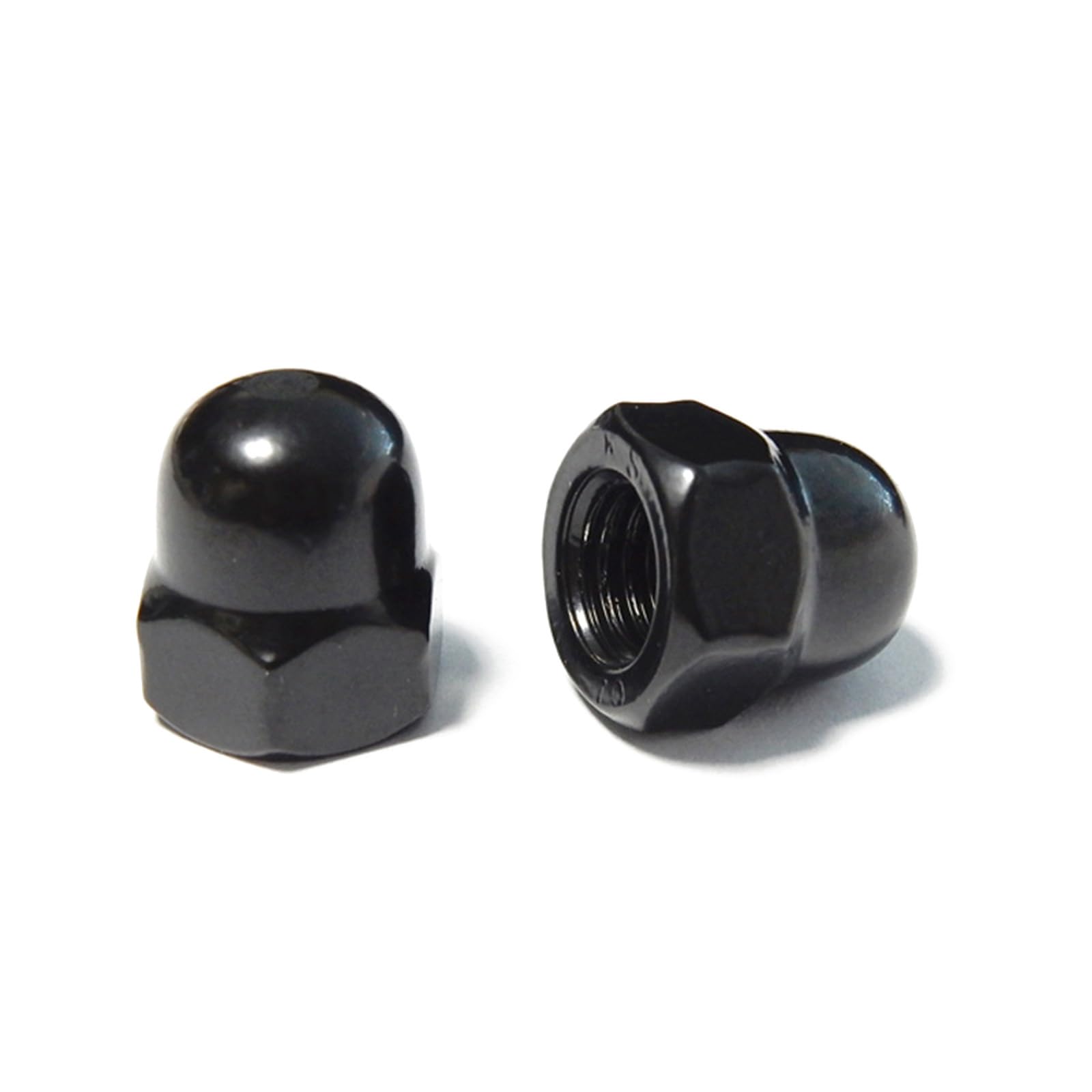 BACSHBY 20 Pcs M5 Black Stainless Steel Dome Cap Nuts, DIN 1587 Acorn Dome Head Blackened Finish Thread Hex Cap Nuts for Industry, Fasteners, Fixings
