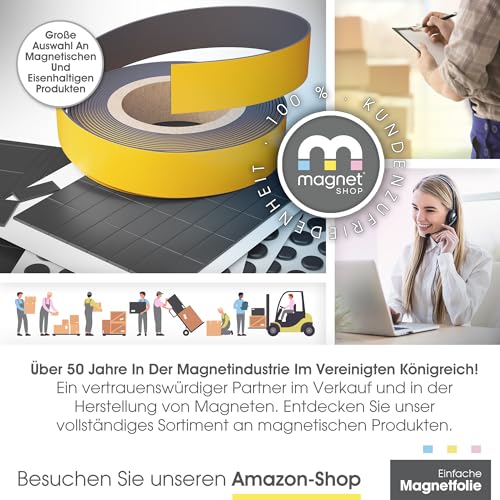 The Magnet Shop Einfache, flexibel Magnetfolien – Starke Autobahnqualität (Schwarz, A4-Blätter)