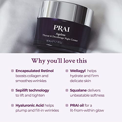Prai Beauty Ageless Love Your Neck Kit - Throat & Décolletage Anti-Aging And Firming Serum, Day Creme, And Night Creme #TOP3