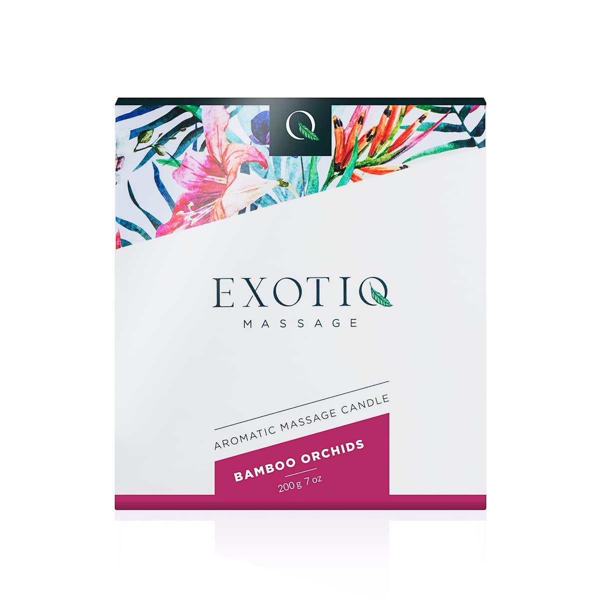 Exotiq Massagekerze Bambus Orchidee (200 gr – 7 oz) Für Entspannende Massagen mit Warmem und Weichem Massageöl – Perfekt für eine Heiße Massage – Relaxender Effekt, Hautfreundlich, Pflegend