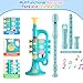 Lolossure Set of 3 Toy Saxophone Kids Trumpet and Recorder Flute,Musical Instruments Set for Children,Teaching Songs Gifts with Light & Sound for Kids Ages 3-5 5-9, for Kid