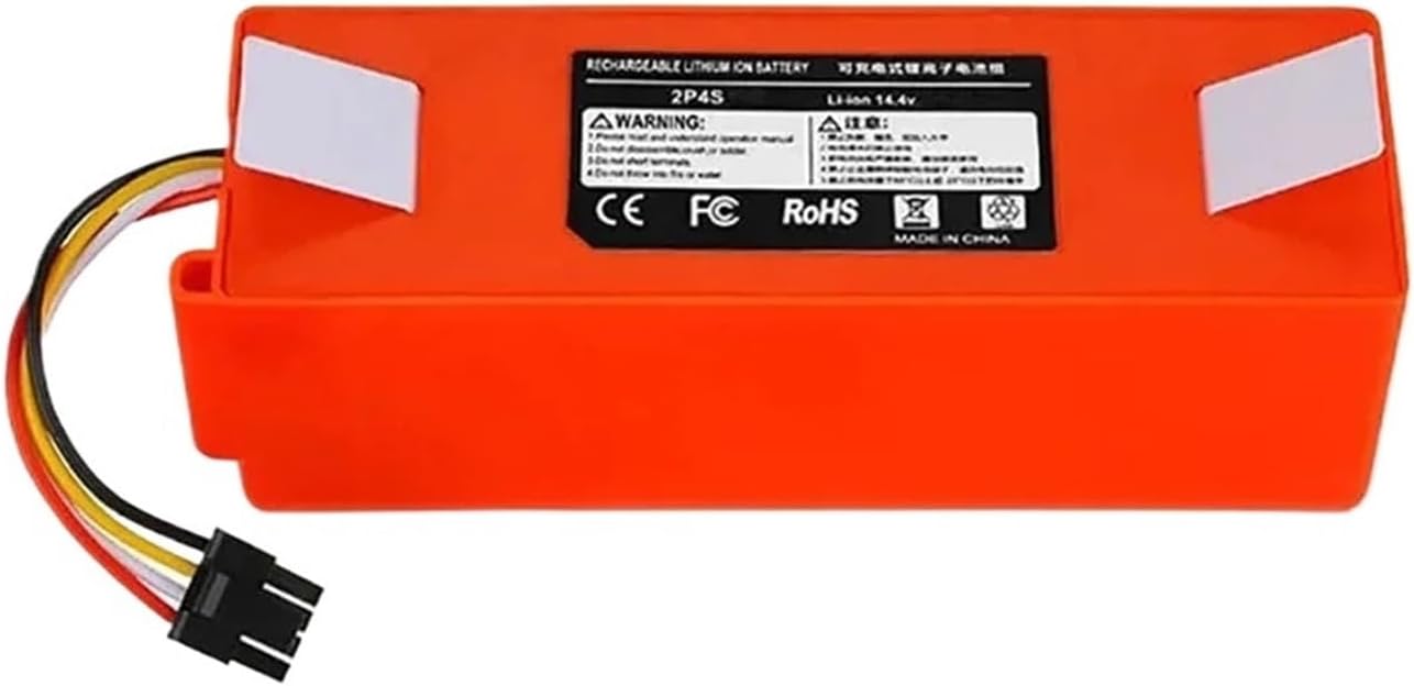 14.4V 12800mAh Optional Robotic Vacuum Cleaner Replacement Battery，Compatible for Xiaomi，Compatible for Roborock，S55 S60 S65 S50 S51 S5 MAX S6 5200mAh(12800mAh-1pcs)