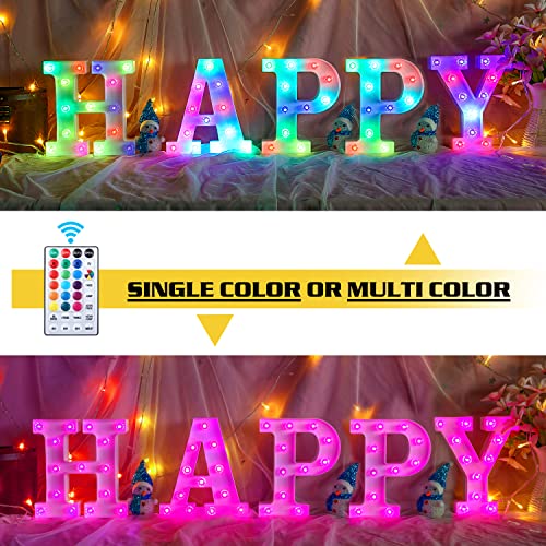 Colorful Light Up Letters Led Marquee Letter Lights With Remote 18 Colors Letters With Lights For Wedding Birthday Party Lamp Christmas Home Bar Decoration - Diamond Design Battery Powered - M #TOP5