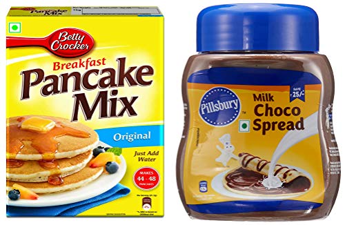 Image of Betty Crocker Complete Pancake Mix,Original 1 kg and Pillsbury Milk Choco Spread, 290g