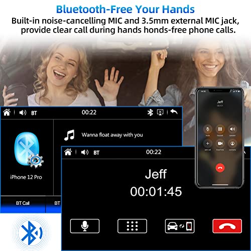 Car Stereo With Carplay And Android Auto, 7 Inch Double Din Car Radio With Bluetooth, Mirror Link, Steering Wheel Controls, Backup Camera, Subwoofer, Fm/Am, Usb/Tf/Aux #TOP4