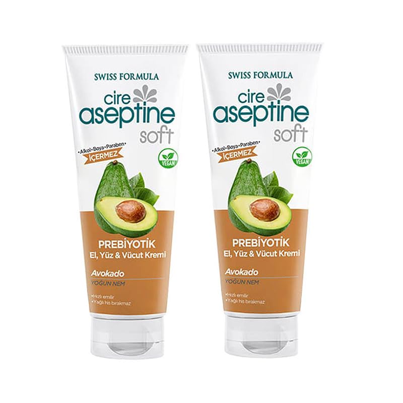 Cire Aseptine Soft Prebiyotik Nemlendirici Bakım Kremi Avokado Özlü 75 ml x 2 Adet