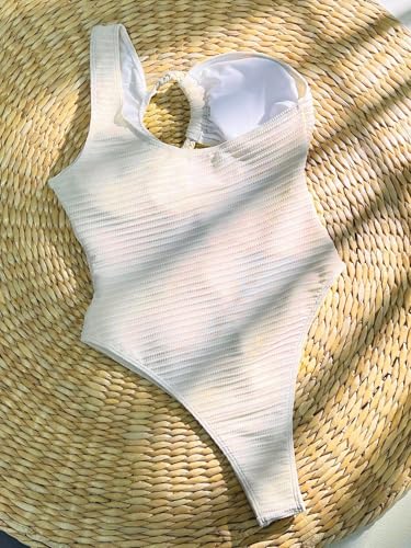 SKAYS Women's Sexy & Cute One Piece Swimsuits with One Shoulder Cutout and Tummy Control4