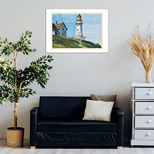 Affiche Edward Hopper Lighthouse at Two Lights II poster déco murale mat - 2