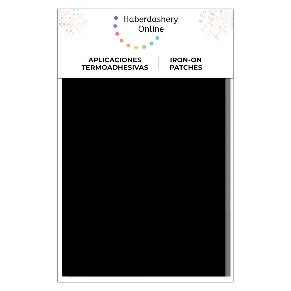 12 Stück Bügelflicken Schwarz - Selbstklebende Reparatur-Patches Für Kleidung