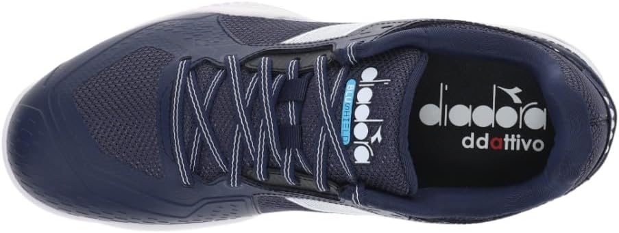 Diadora Mens Blushield Torneo 3 Clay Tennis Sneakers Shoes - Blue