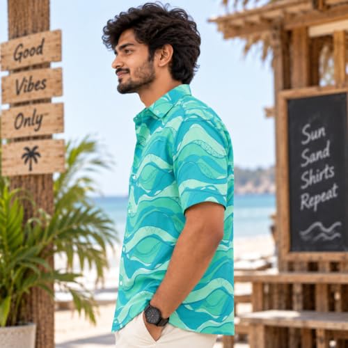 Image of BROWN CULTURE Printed Shirts for Men | Half Sleeve Shirt for Men's | Cotton Half Sleeve | Cotton Blend Shirts for Men | Casual Printed Shirt | Stylish Everyday Wear