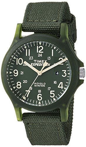 Timex Unisex TW4B09500 Expedition Acadia Mid-Size Green Nylon Strap Watch