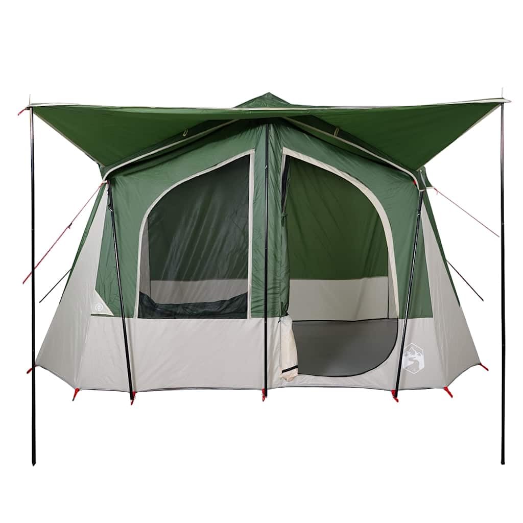 Tienda de campaña Cabaña 5 Personas Verde Impermeable