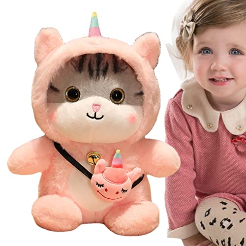 Gusengo Gatito Peluches Juguetes | Muñeco de Peluche con Forma de Almohada de Peluche de Gato Kawaii,Peluches de Gatitos Animales de Moda 3D, Almohada para Dormir de Juguete de Peluche Kawaii