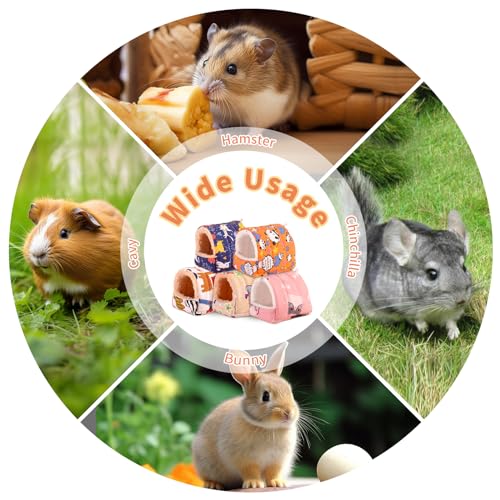 HPAWHOMEPART Cama de hamster, casa de animais pequenos extra grossa quente de inverno com estampa fo