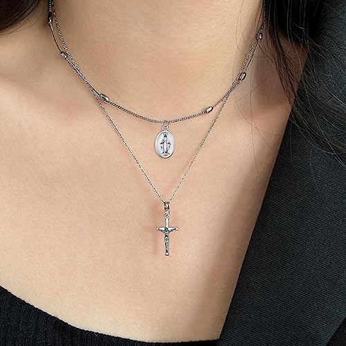 100Pcs Alloy Catholic Jesus Cross Charms Small Cross Charms Saint Benedict Medal Crucifix Charms Pendant For Diy Jewelry Making Rosary Beads Necklace Bracelet #TOP3