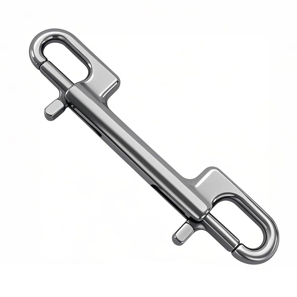 Mousqueton à double extrémité en acier inoxydable à double extrémité, mousquetons à double œillet, boucle de chaîne, clips de plongée