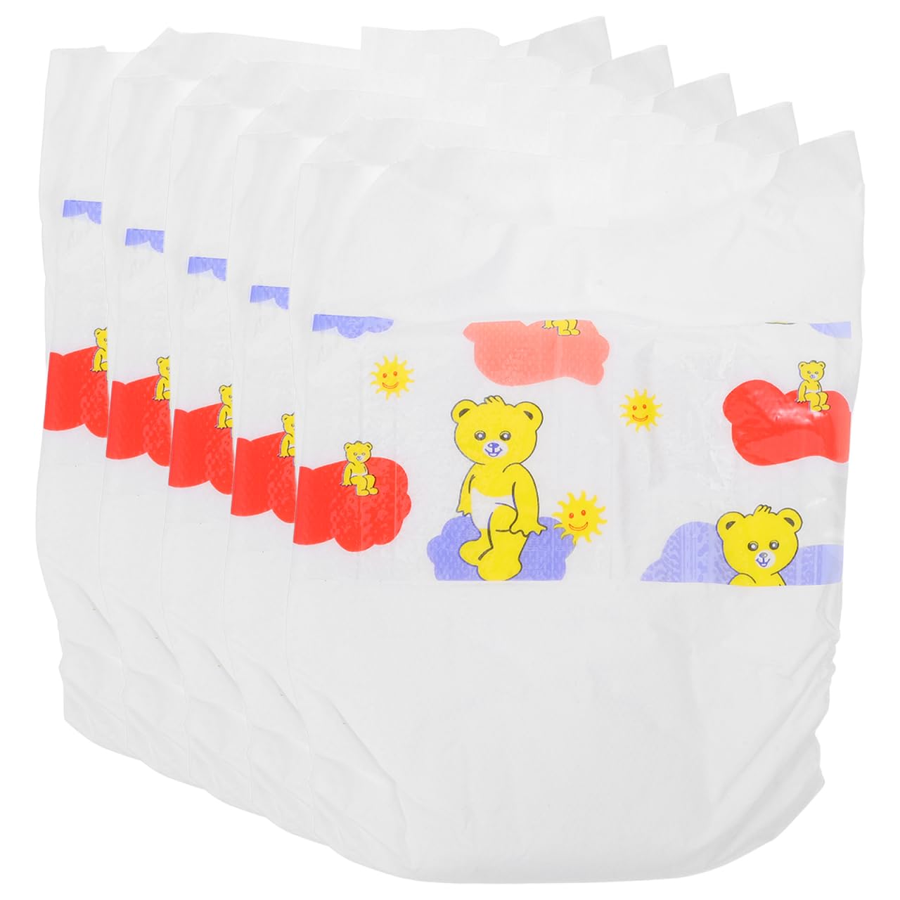 Gatuida Couches pour Poupées Réutilisables 30 Cm, Accessoires pour Poupées Reborn, Lot De 5 Pièces, Taille, Tissu Doux, Jeu D'imitation pour Garçon Et Filles